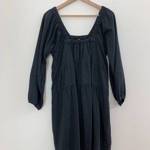Free People Lou Jean Babydoll Dress Black Size S